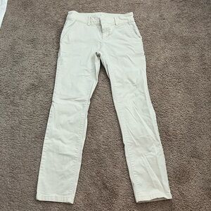 Cream Straight-Leg Pants